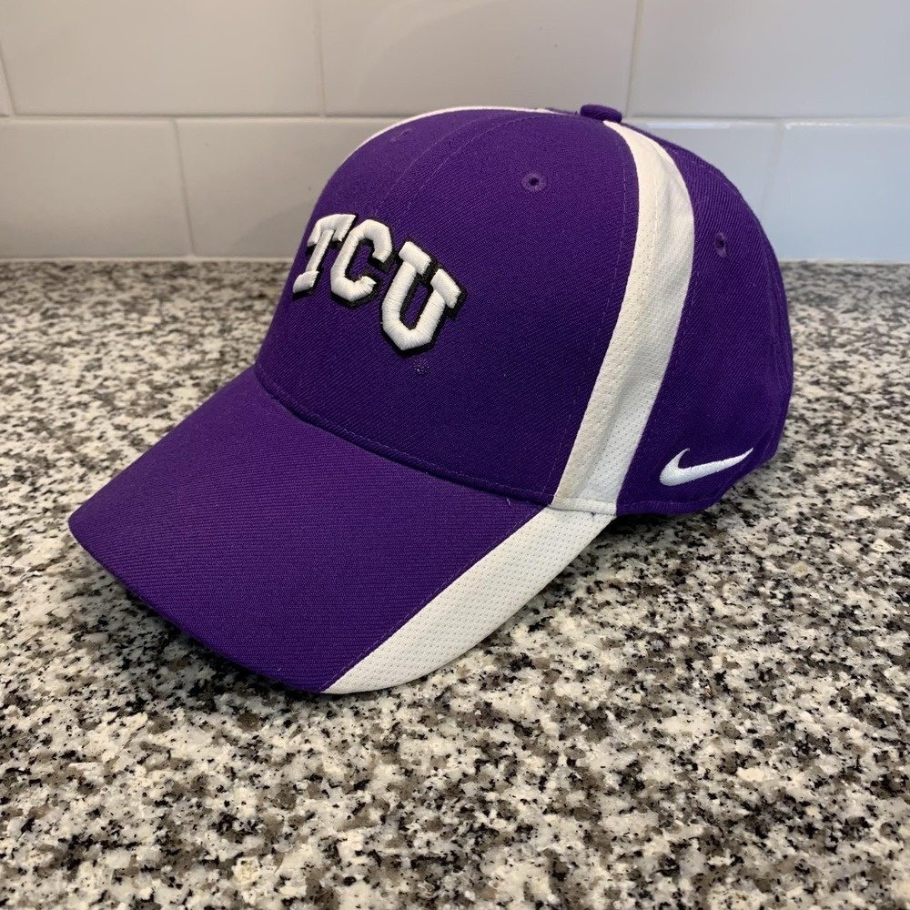 TCU Horned Frogs Hat Cap Strap‎ Back Mens One Size Purple Legacy91 Nike Dri-FIT